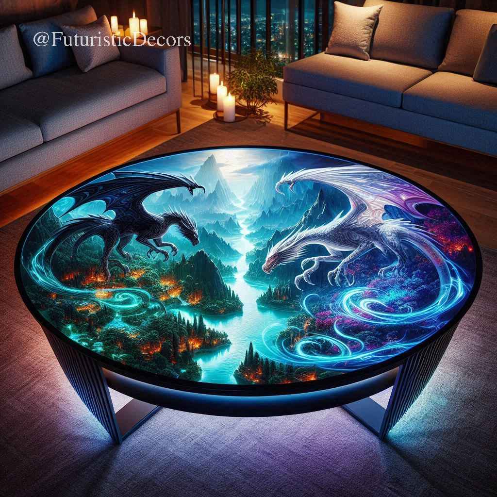 Stunning Dragon Themed Coffee Table