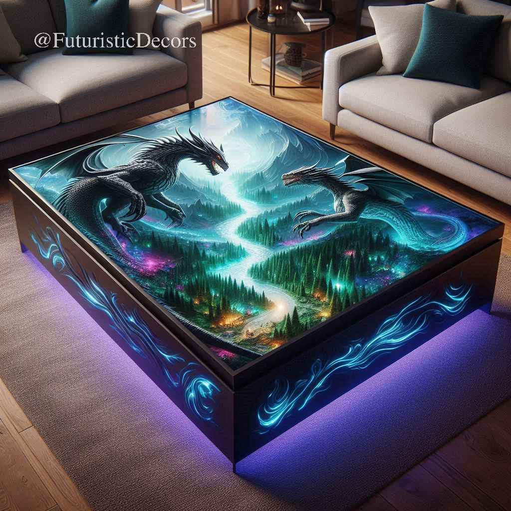 Stunning Dragon Themed Coffee Table