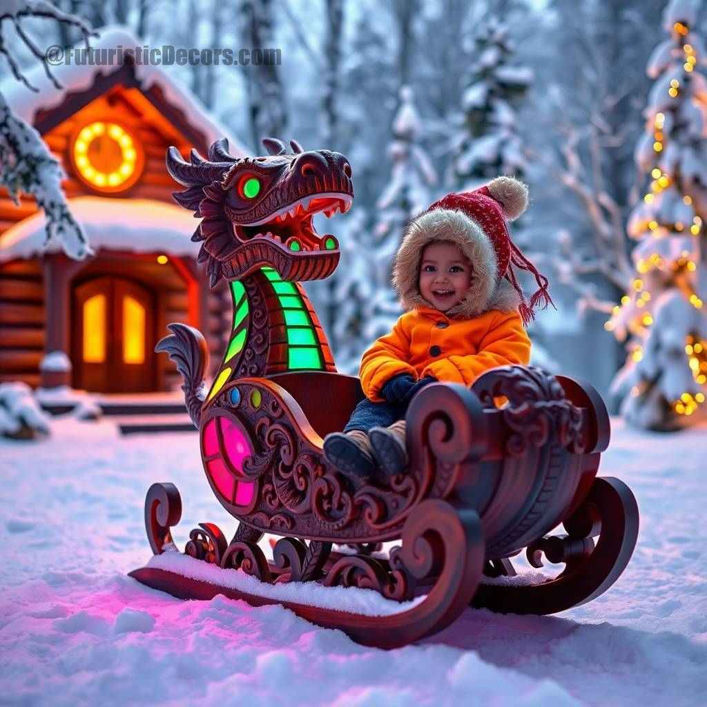 Wooden Dragon Sled