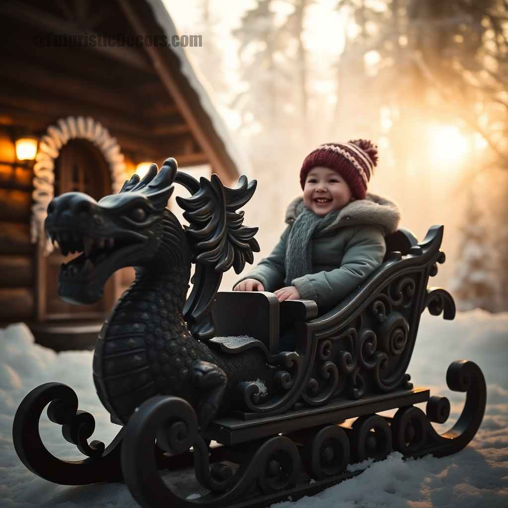 Wooden Dragon Sled