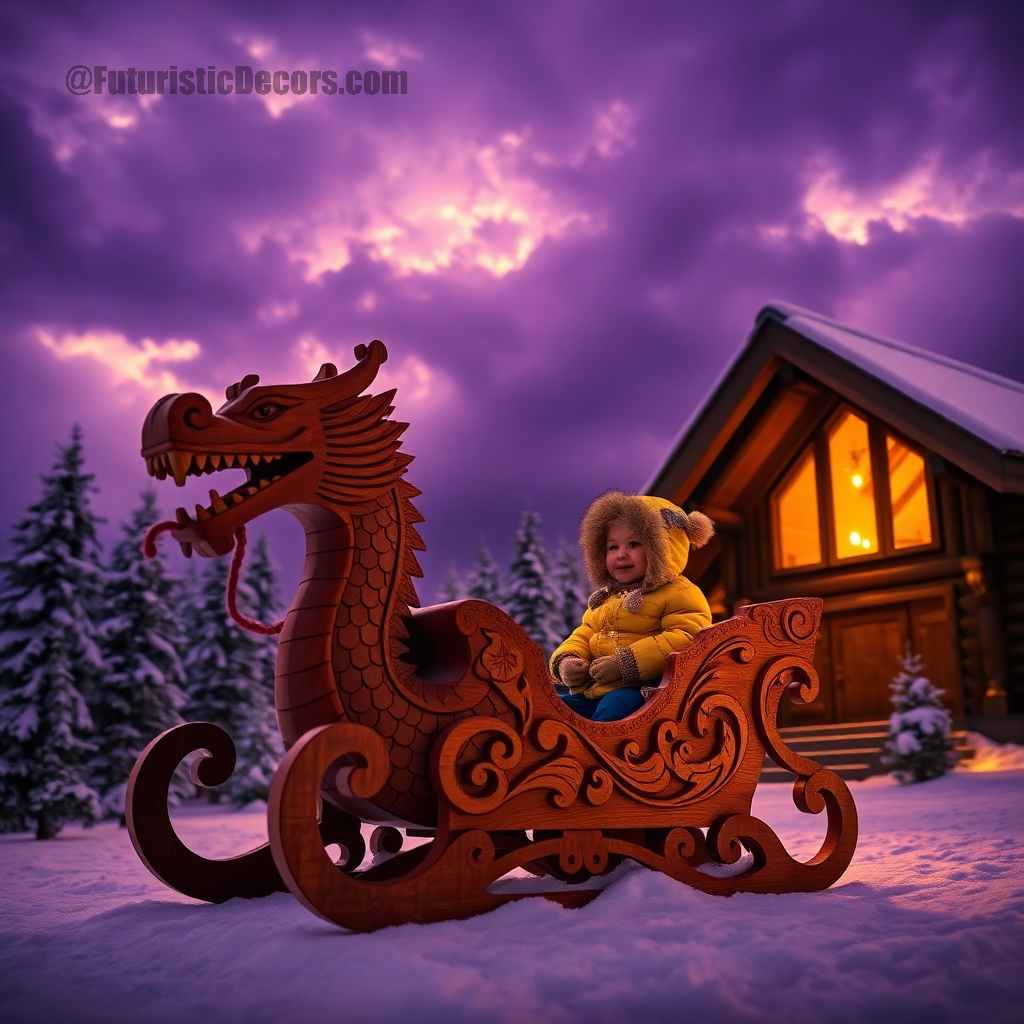 Wooden Dragon Sled