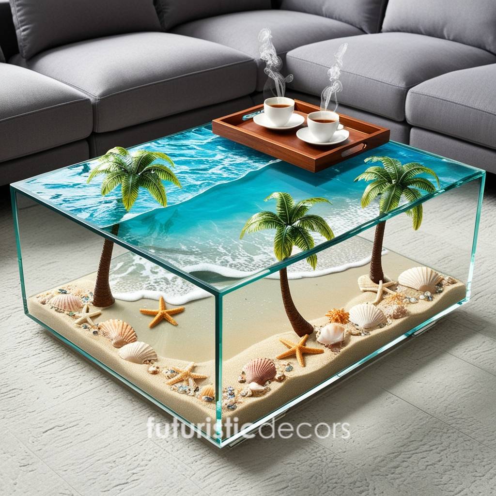 Active Scene Beach Coffee Table