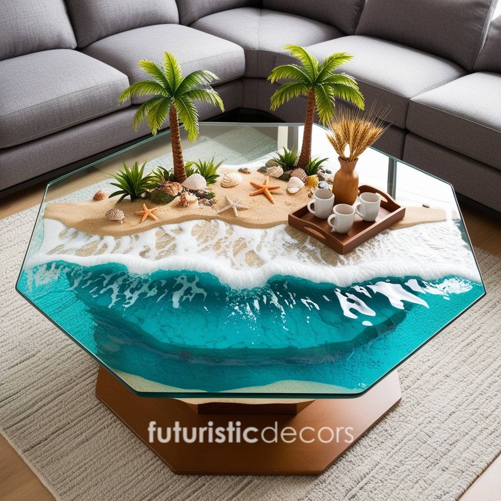 Active Scene Beach Coffee Table