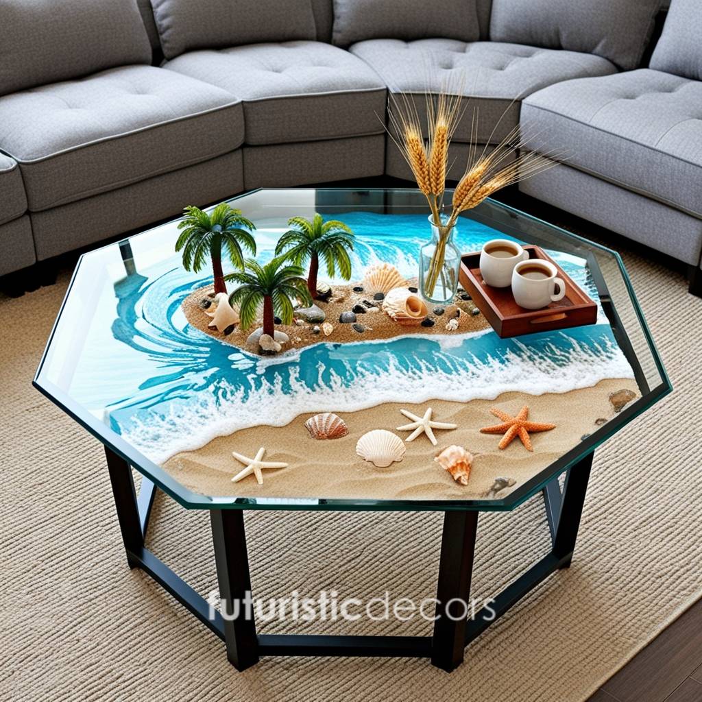 Active Scene Beach Coffee Table