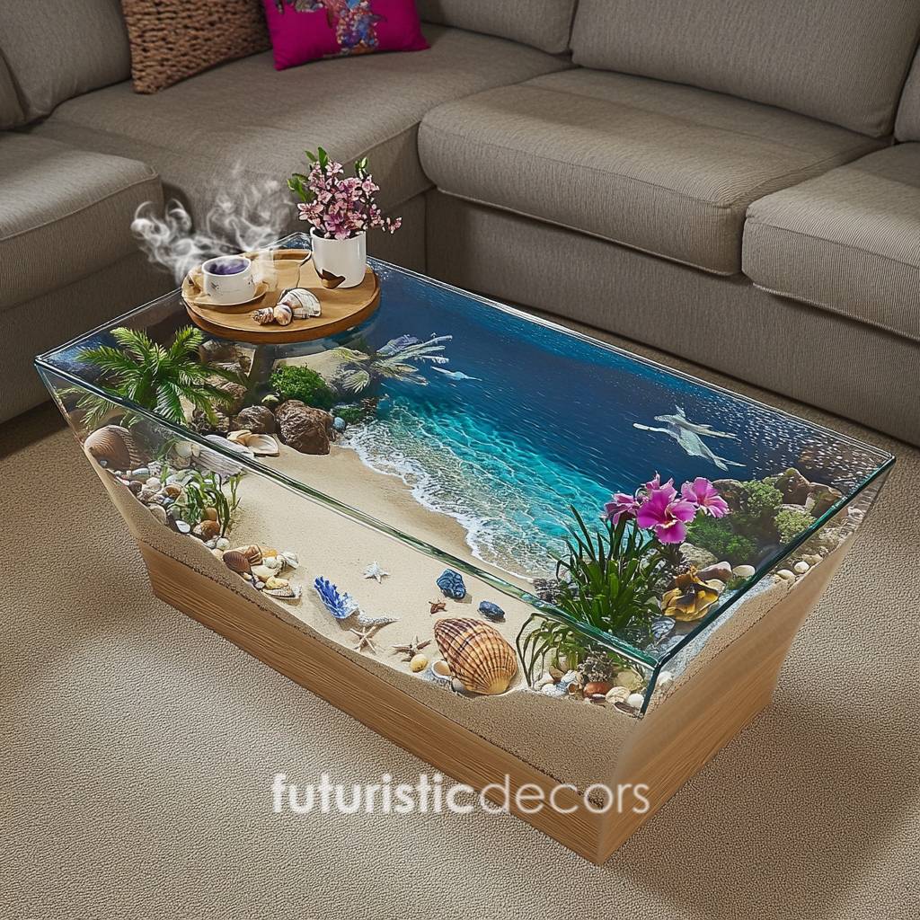 Active Scene Beach Coffee Table