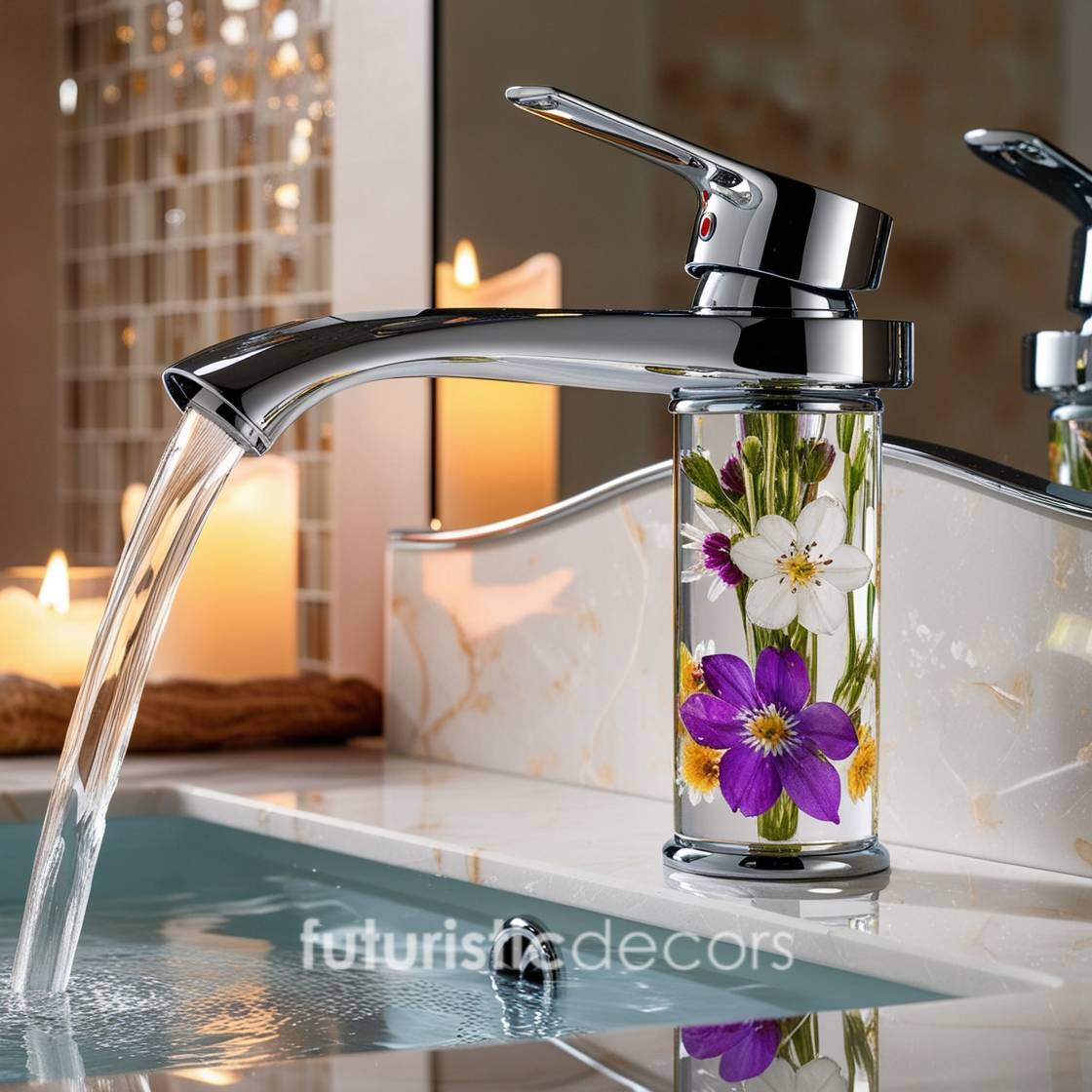 Glass Flower Faucet