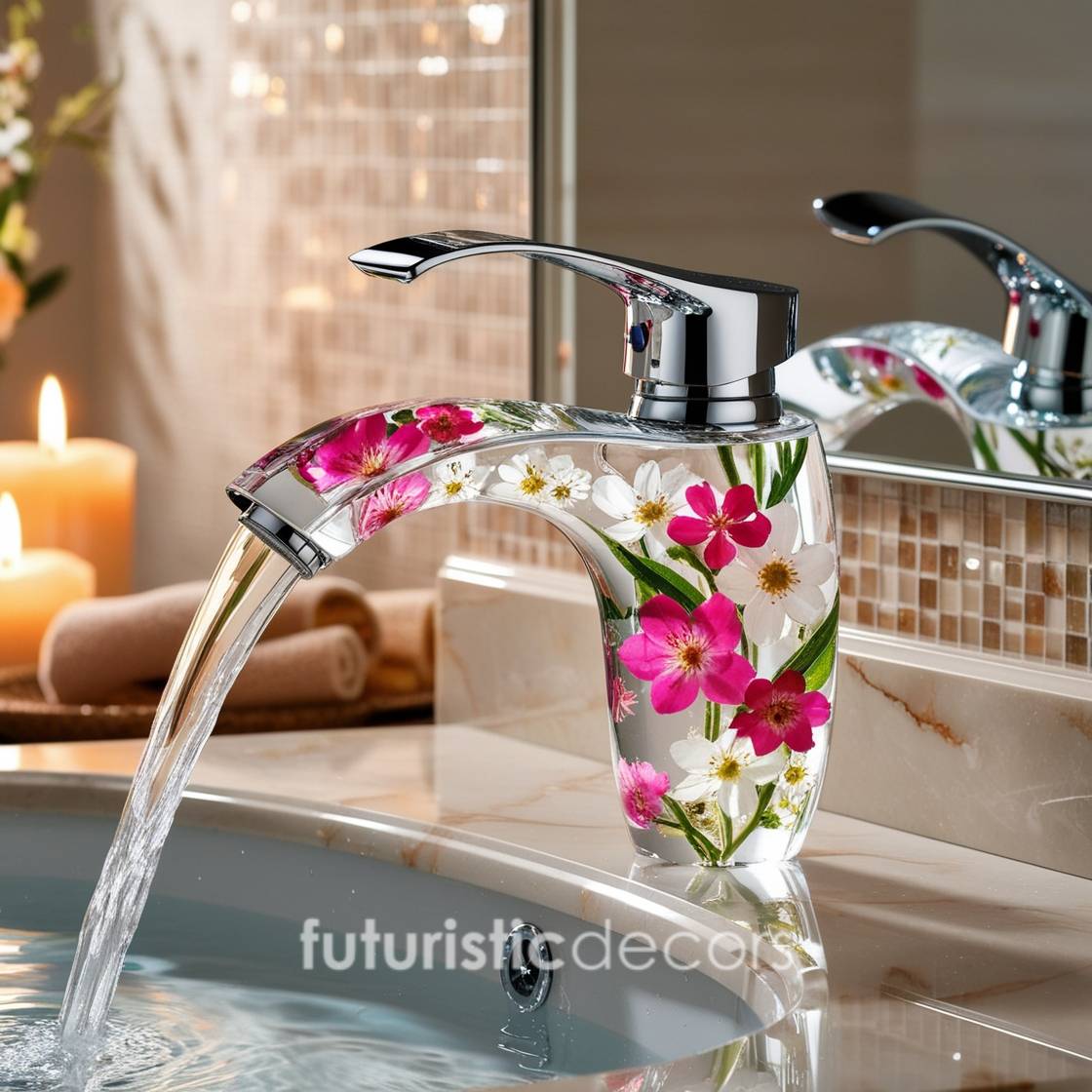 Glass Flower Faucet