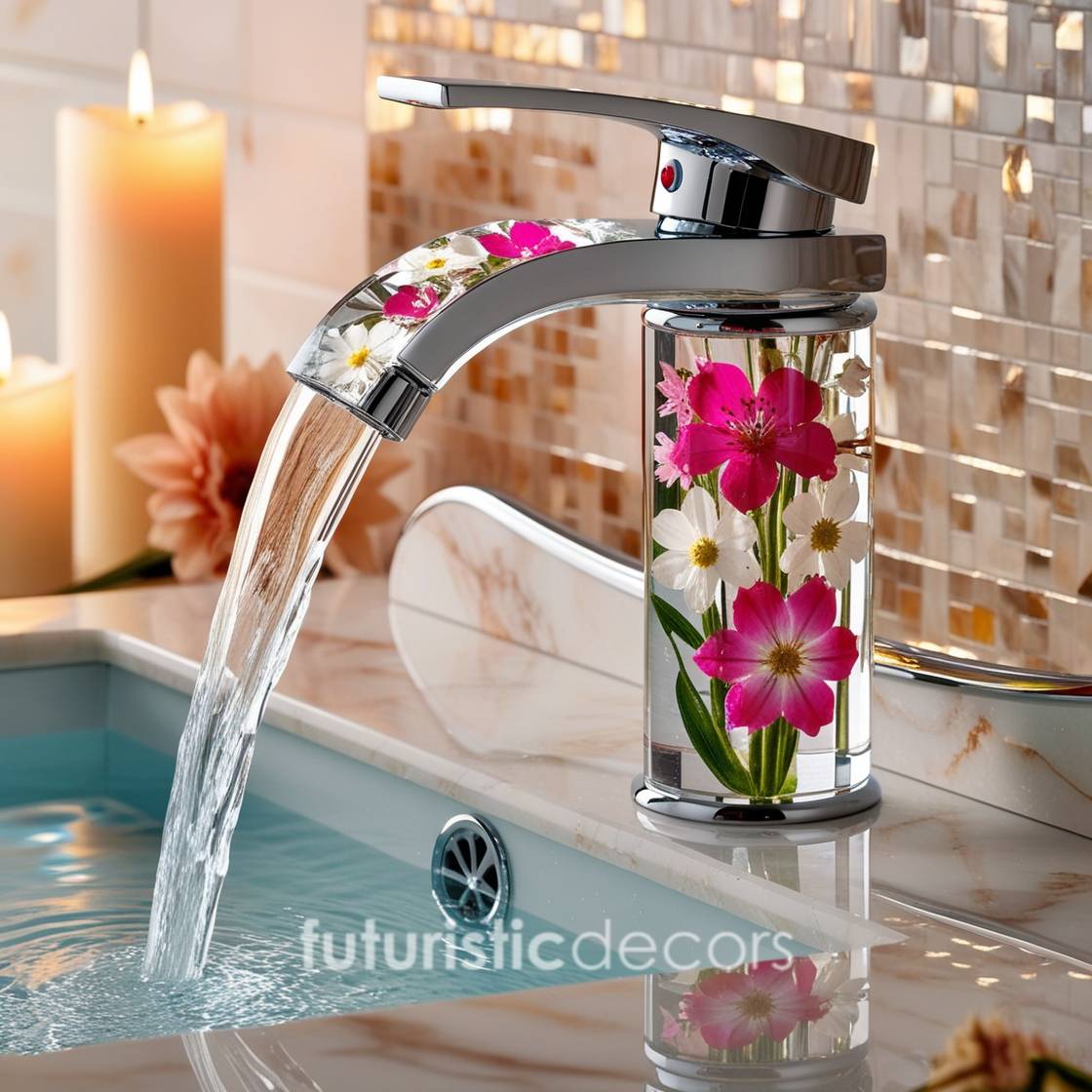 Glass Flower Faucet