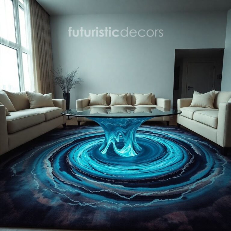 Bring Fluid Elegance Home: Introducing Our Water Vortex Coffee Table