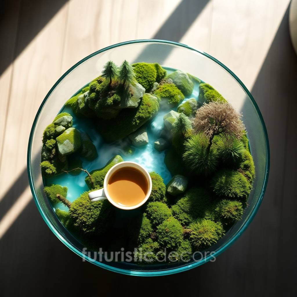 Coffee Tables With Real Waterfall