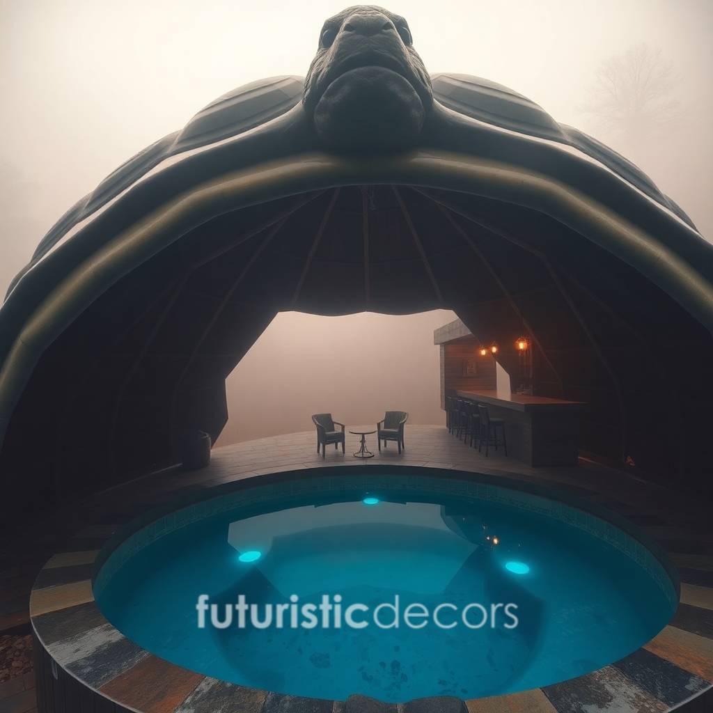 Giant Turtle Hot Tub Shelter