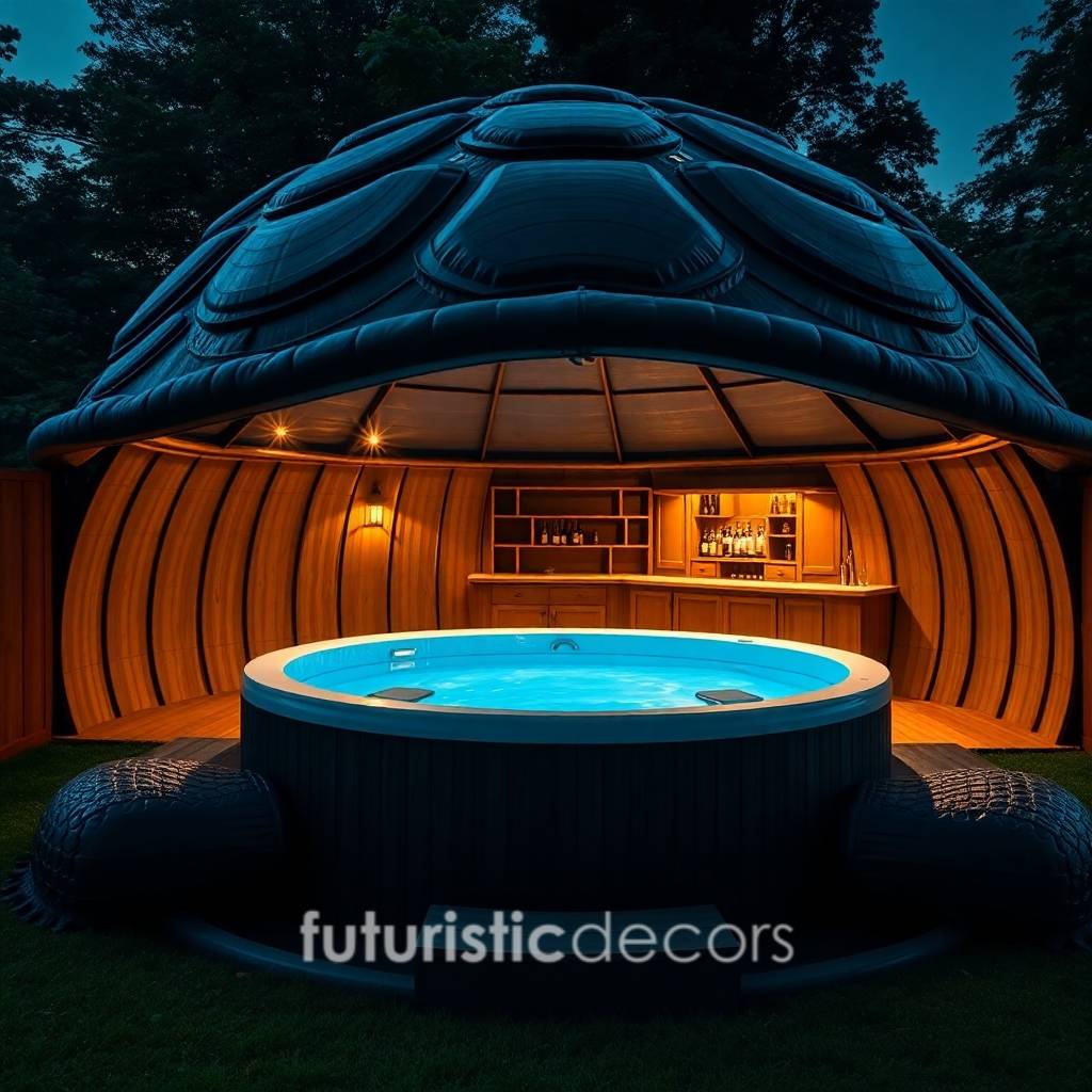 Giant Turtle Hot Tub Shelter