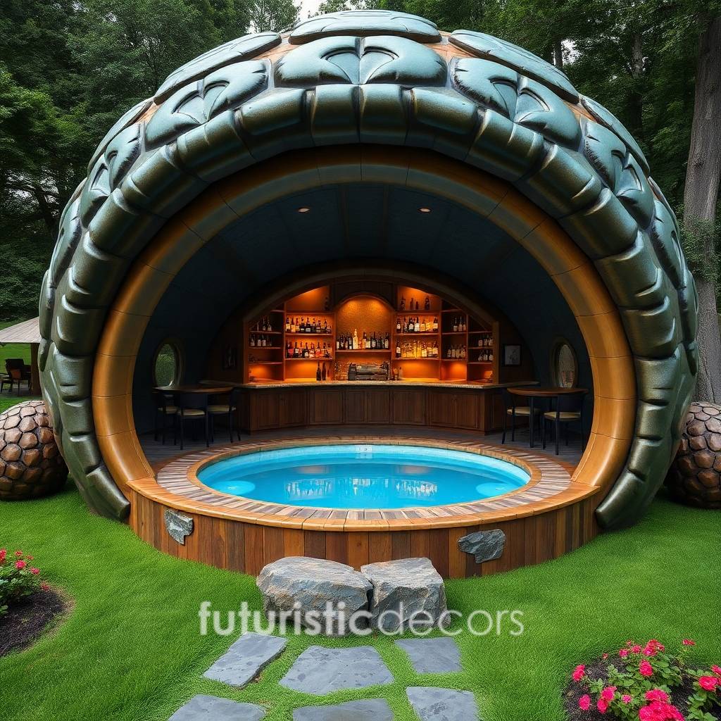 Giant Turtle Hot Tub Shelter