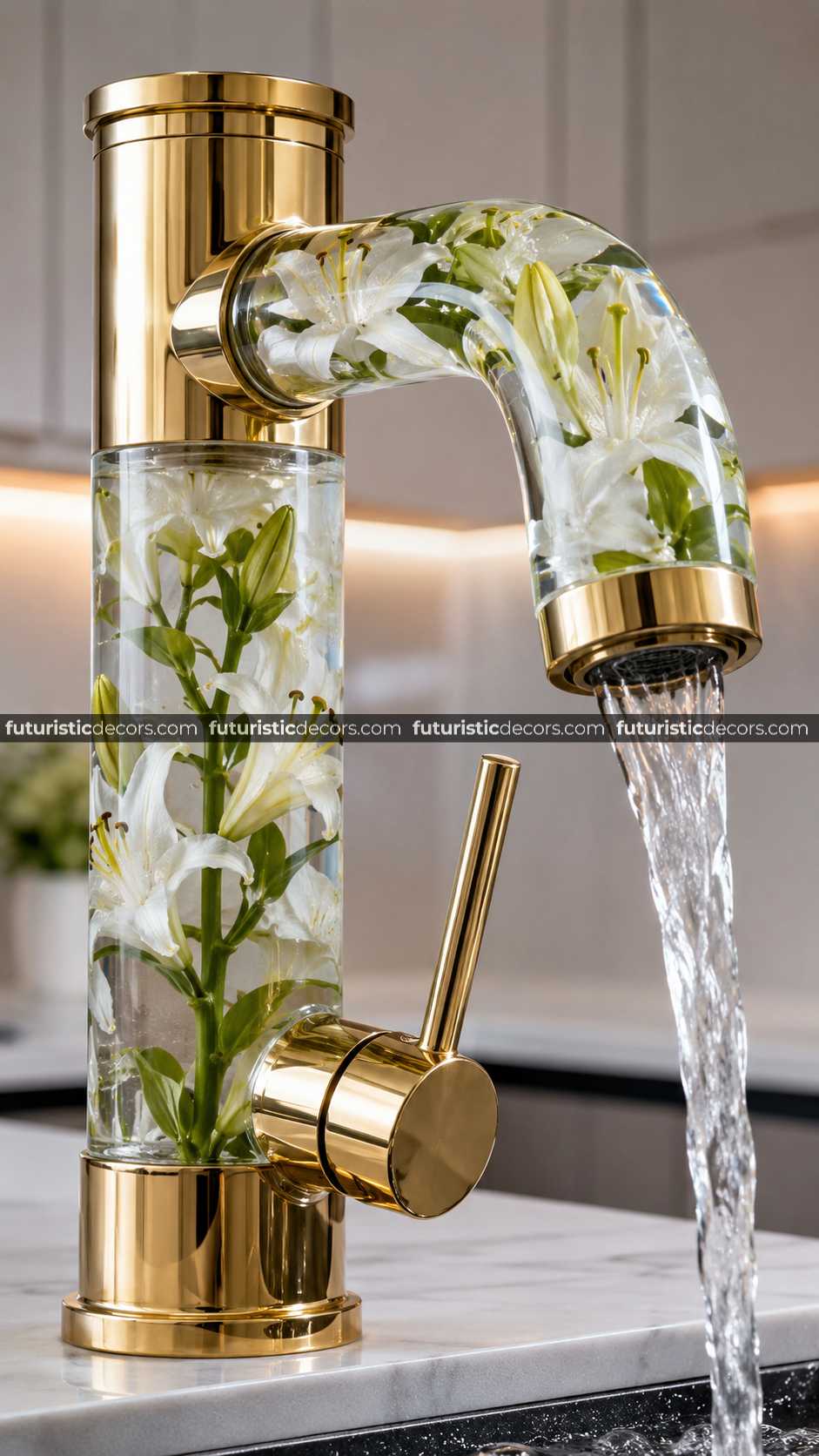 Flower Epoxy Resin Faucet