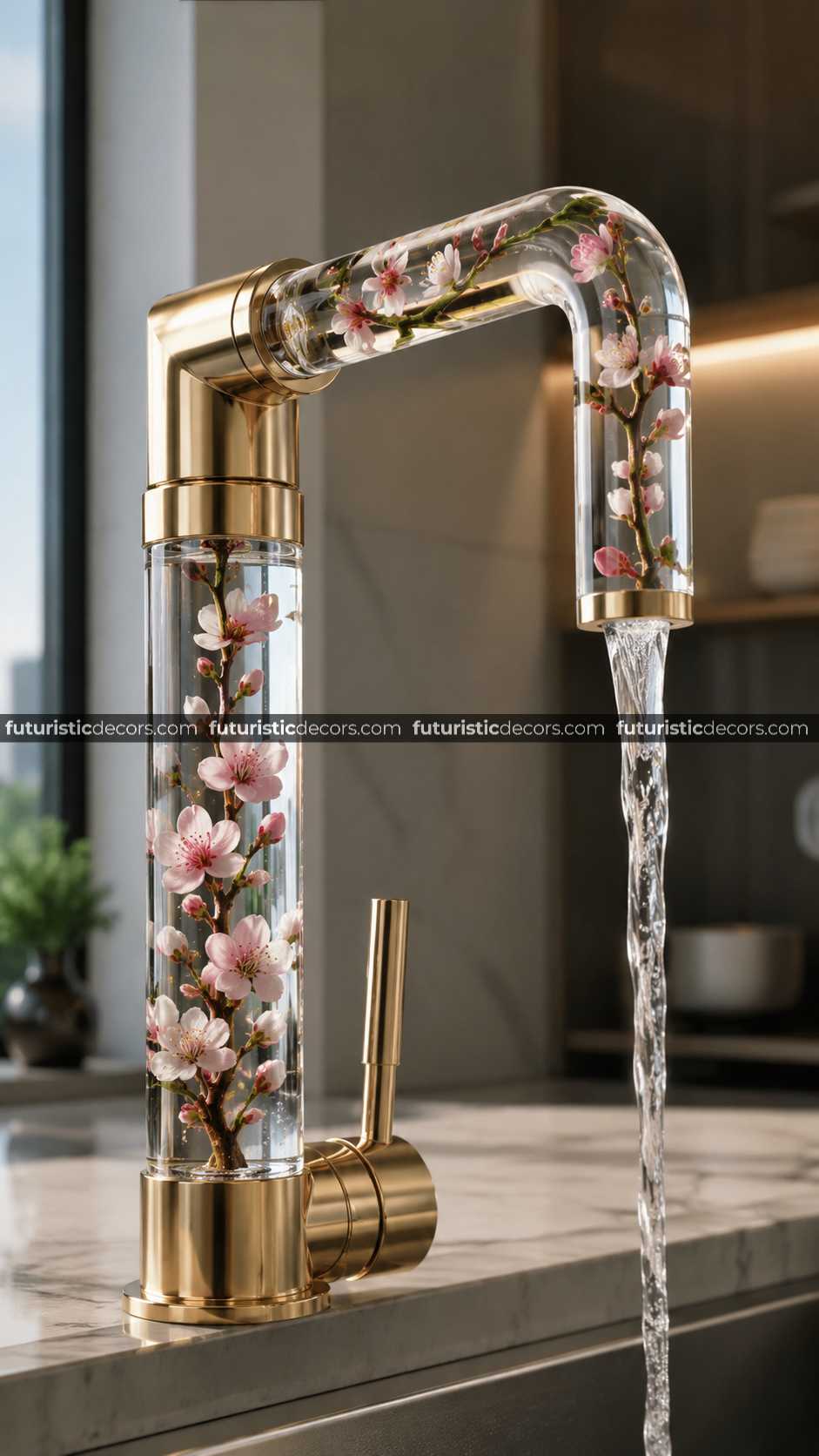 Flower Epoxy Resin Faucet
