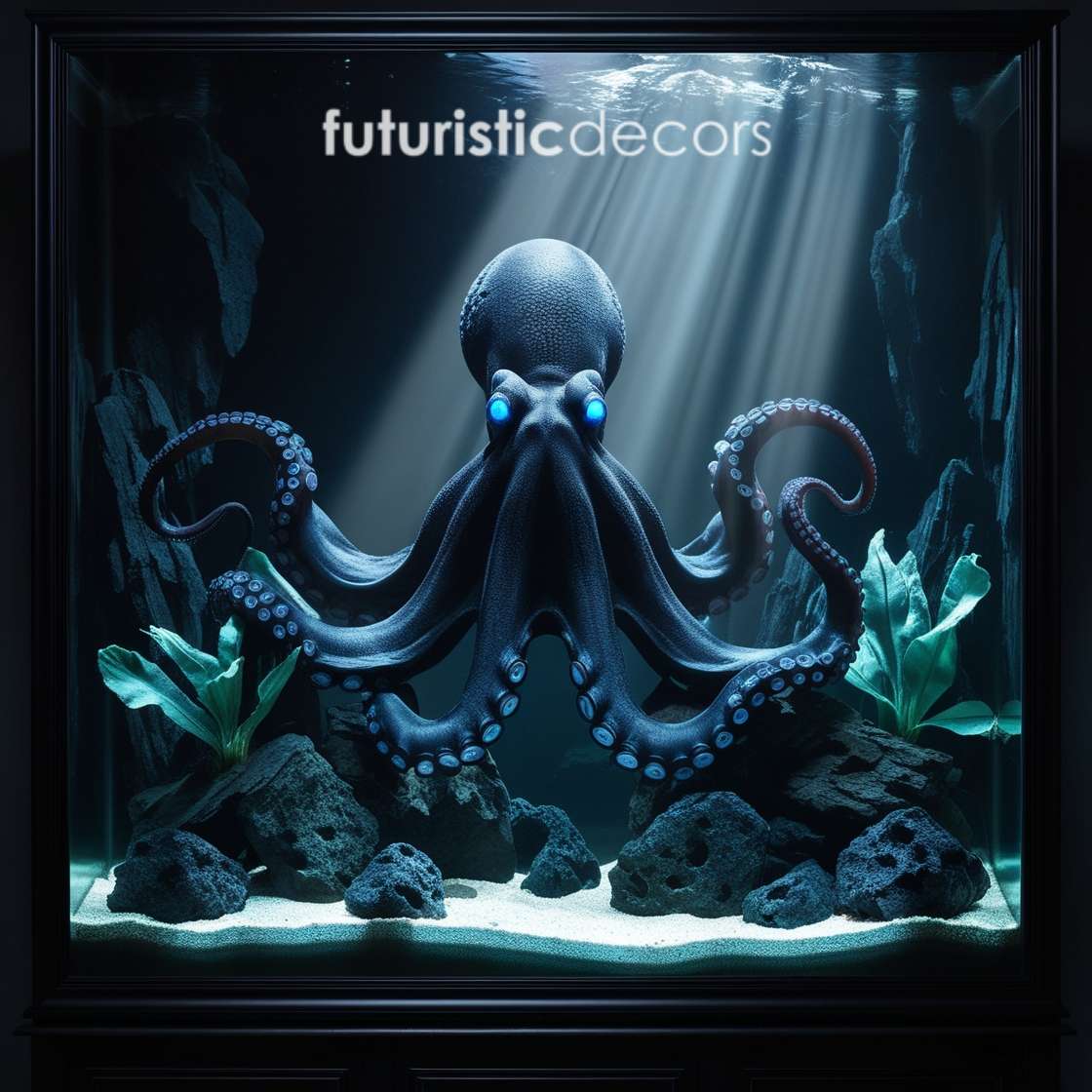 Gothic Black Octopus in Aquarium