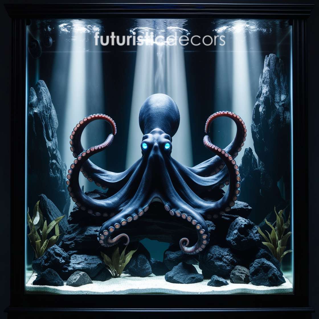 Gothic Black Octopus in Aquarium