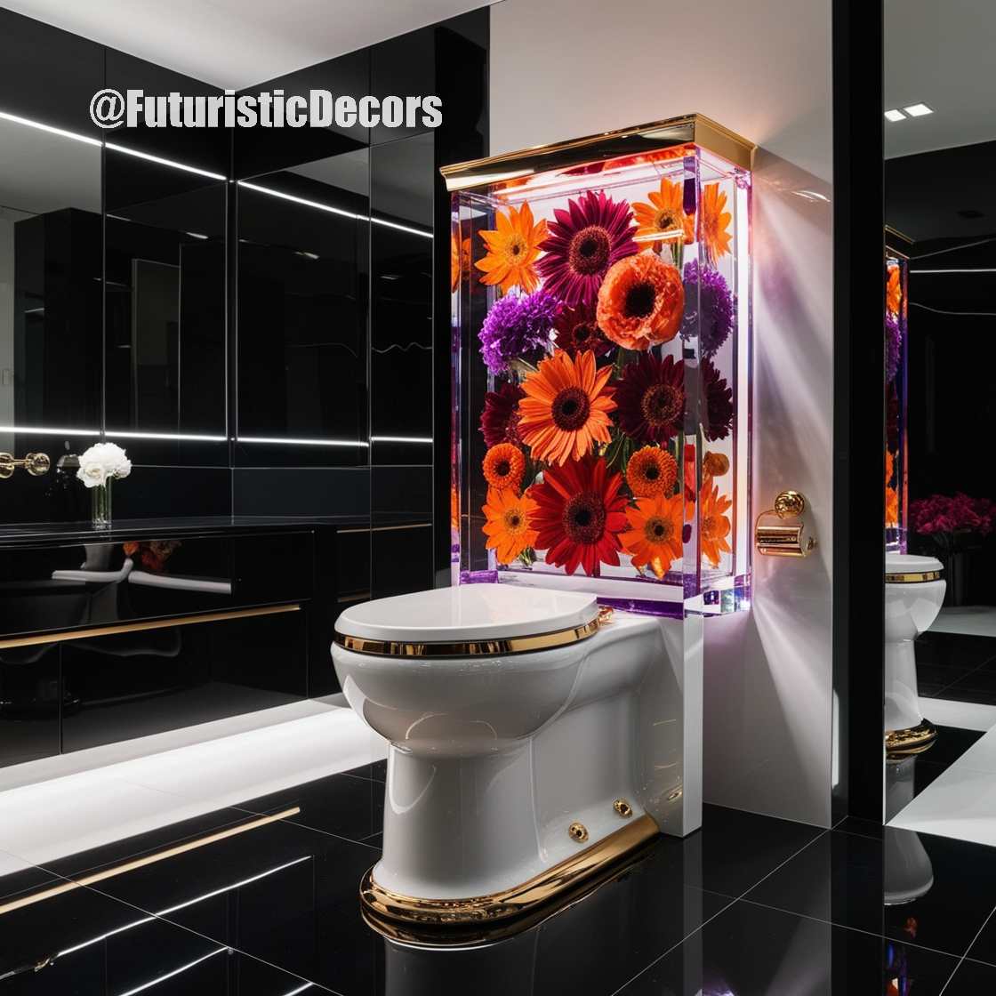 Epoxy Flower Toilets