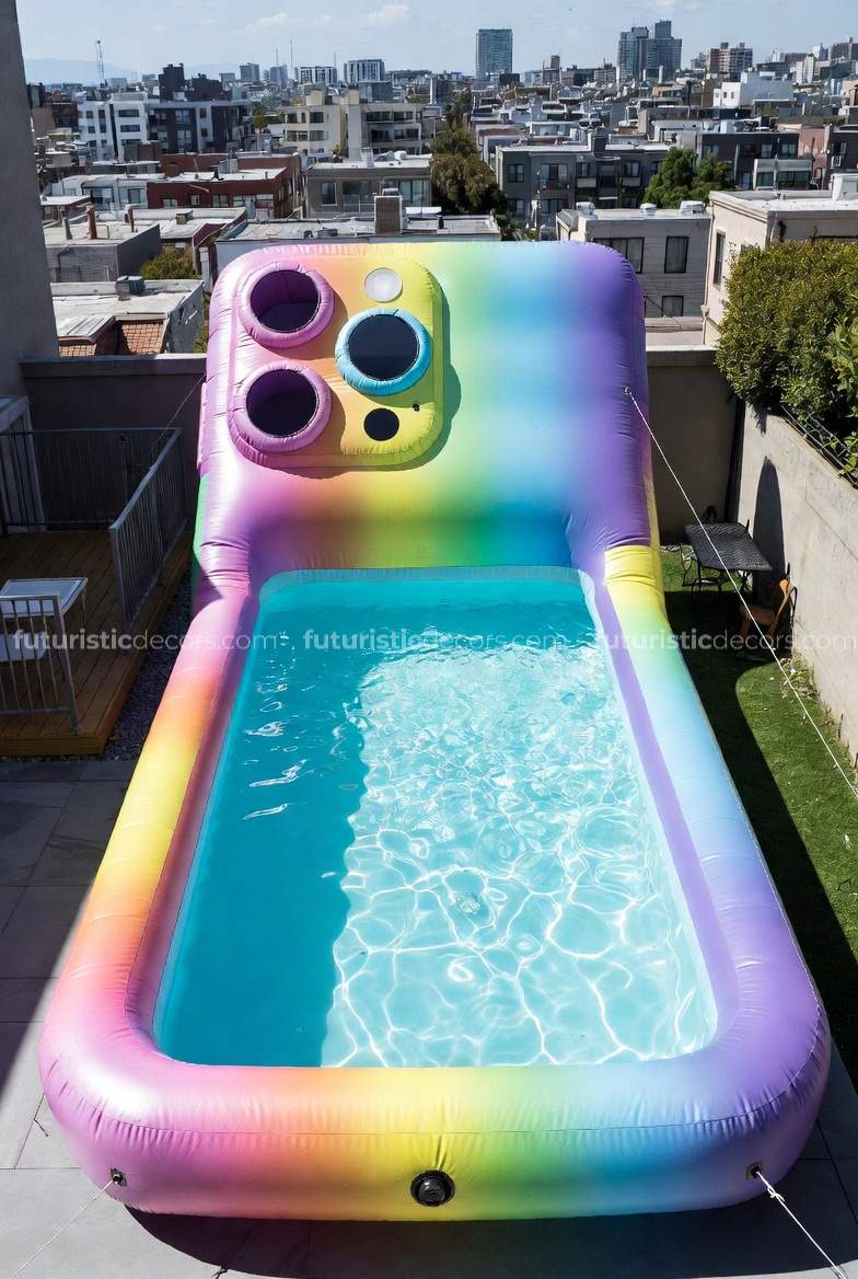 inflatable smart phone pool