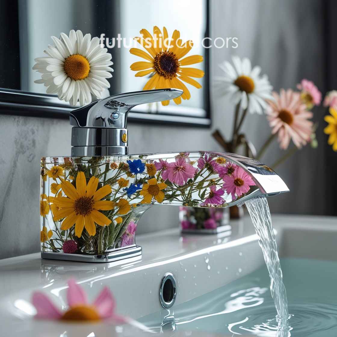 Flower Epoxy Resin Faucet