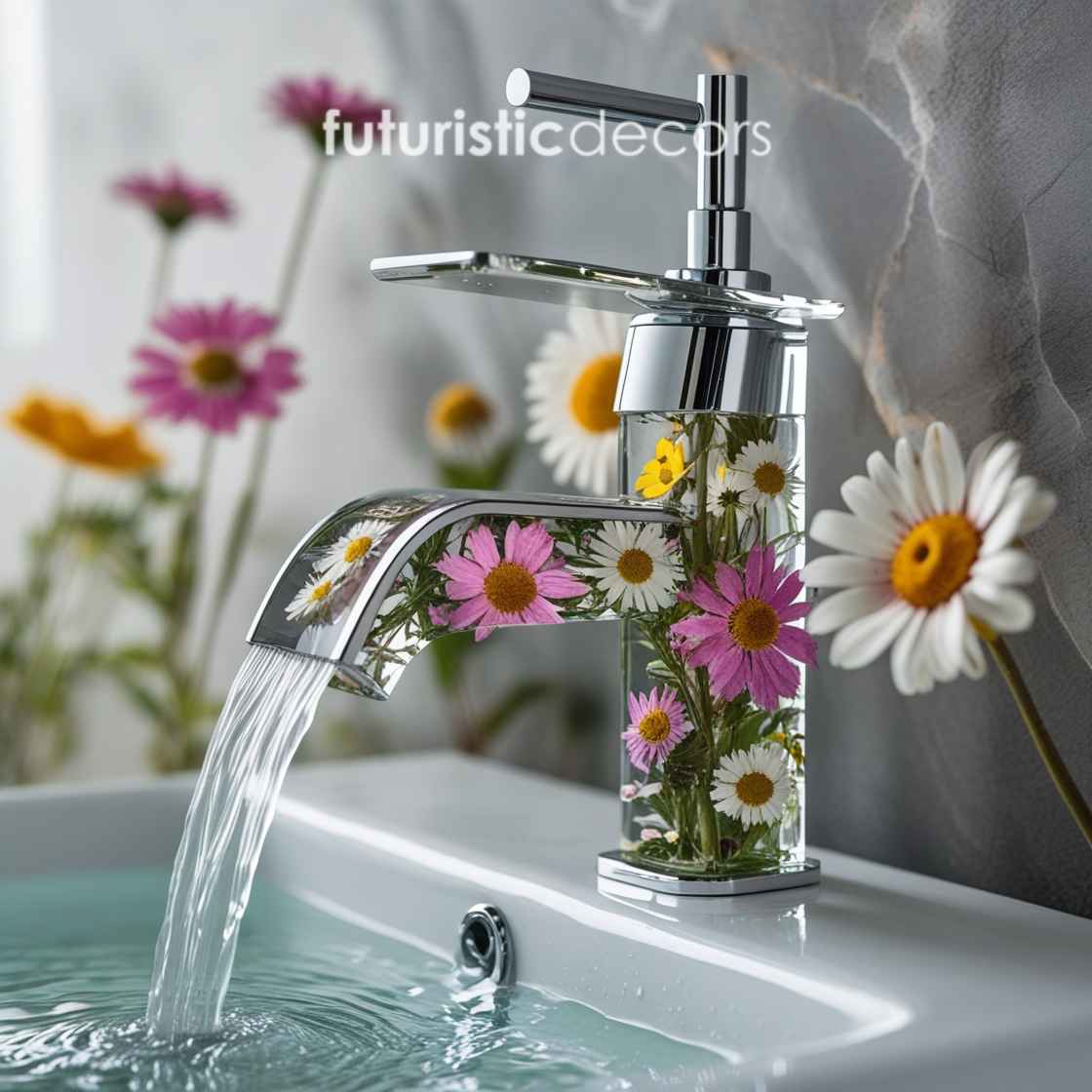 Flower Epoxy Resin Faucet