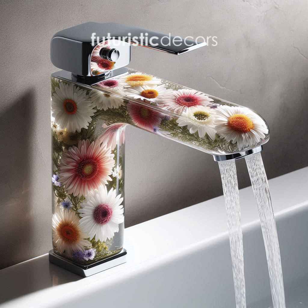 Flower Epoxy Resin Faucet