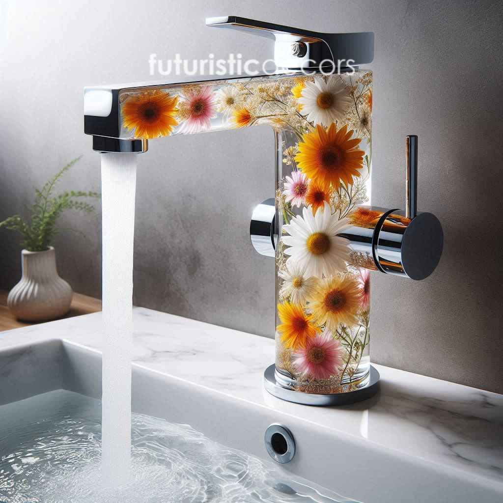 Flower Epoxy Resin Faucet