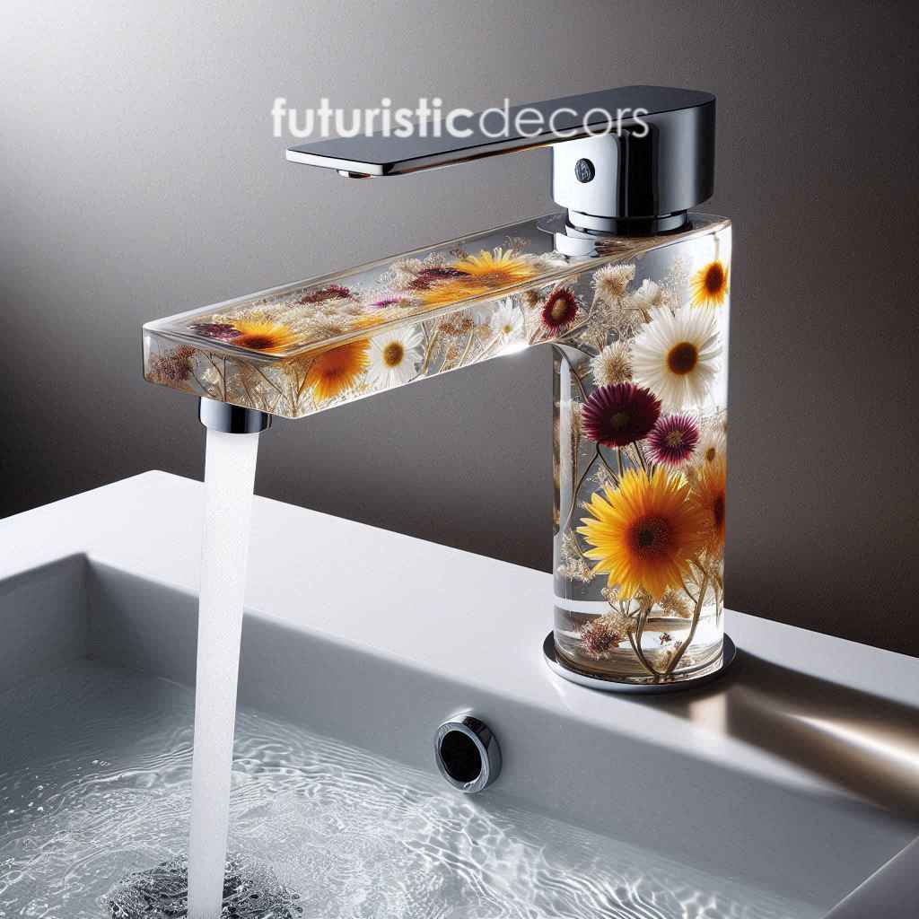 Flower Epoxy Resin Faucet