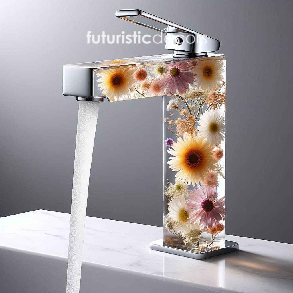 Flower Epoxy Resin Faucet