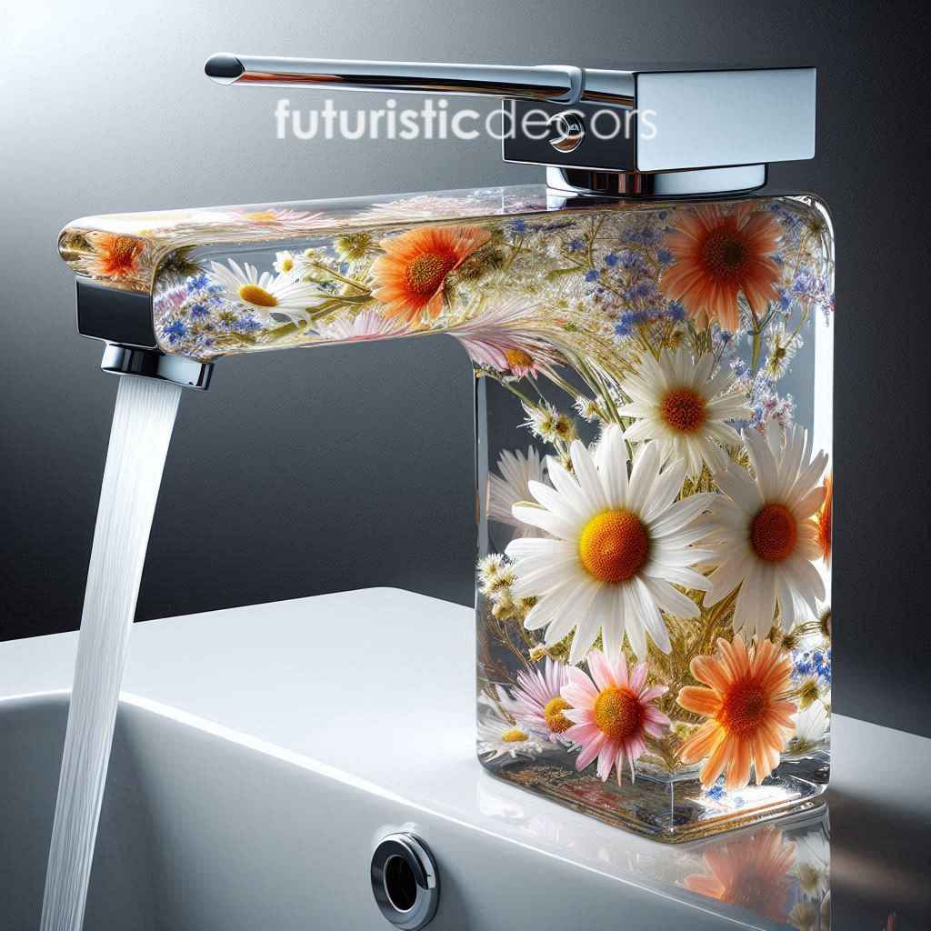 Flower Epoxy Resin Faucet