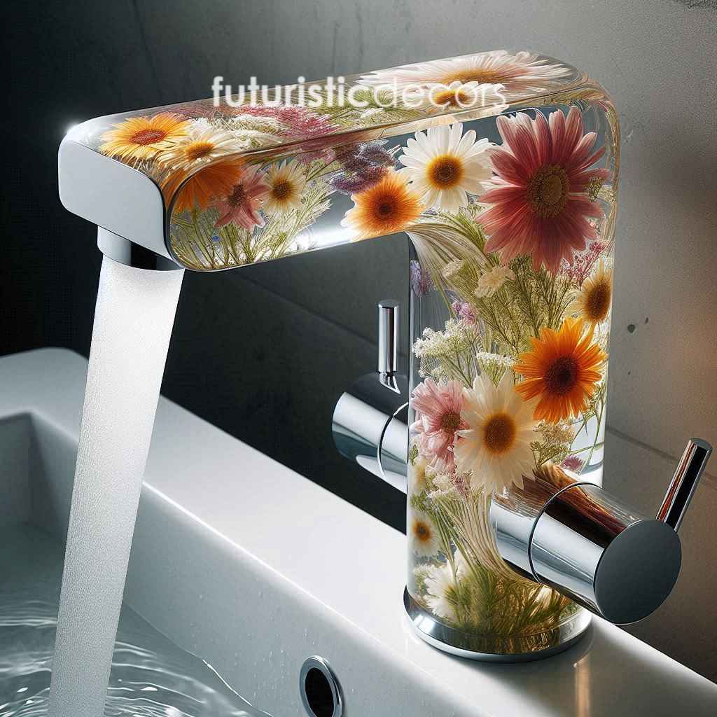 Flower Epoxy Resin Faucet