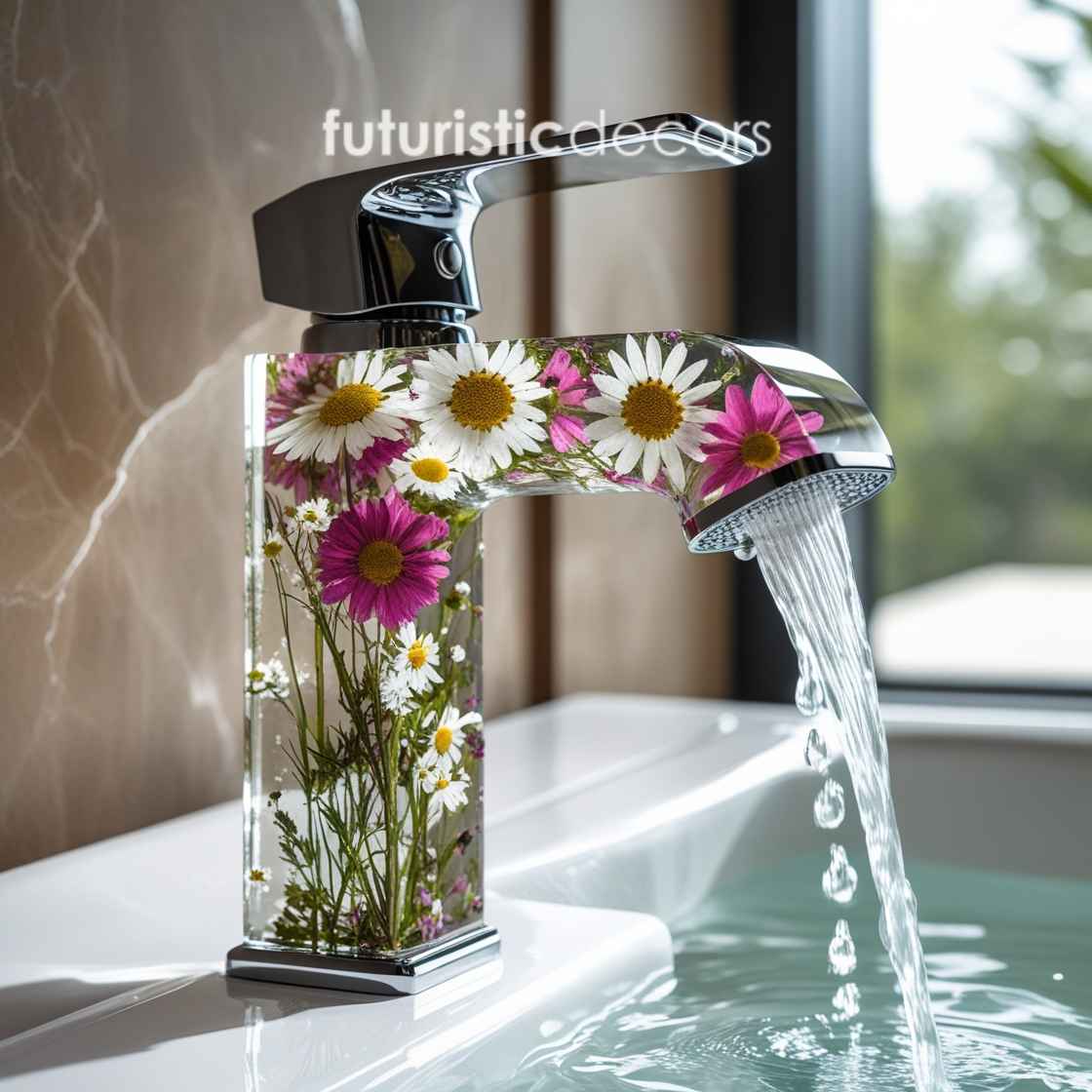 Flower Epoxy Resin Faucet