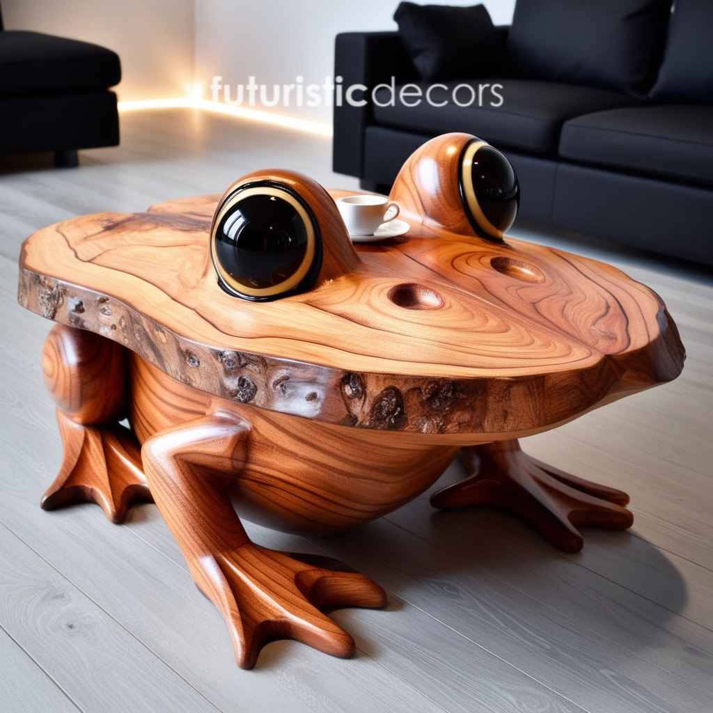 Wooden Frog Coffee Table