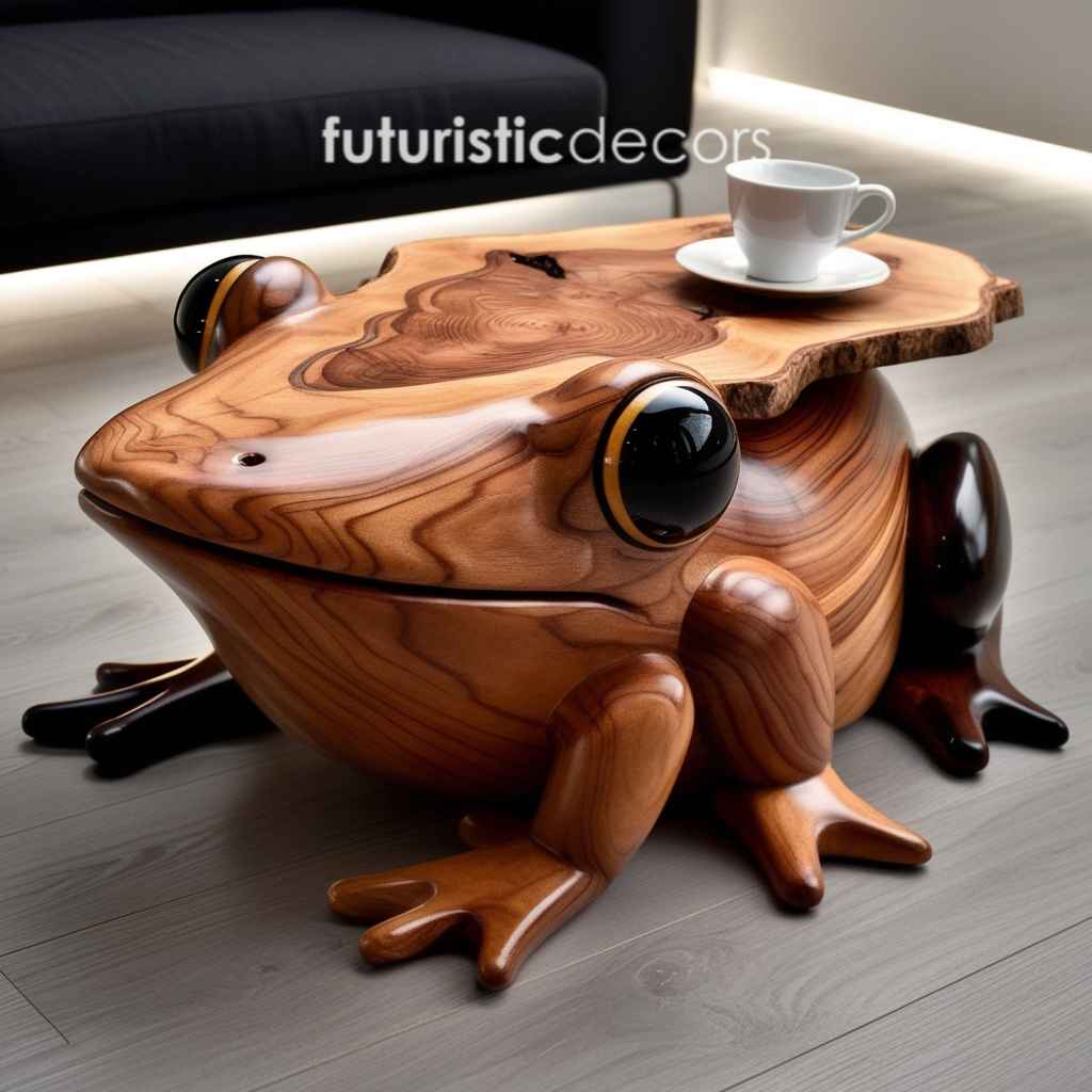 Wooden Frog Coffee Table