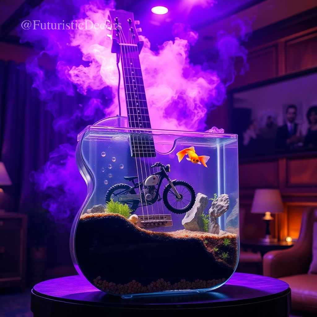 Gorgeous guitar aquarium