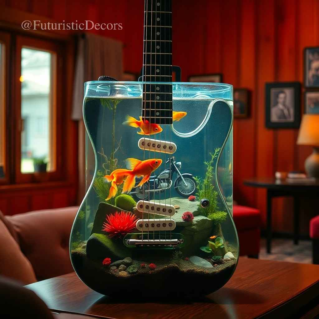 Gorgeous guitar aquarium