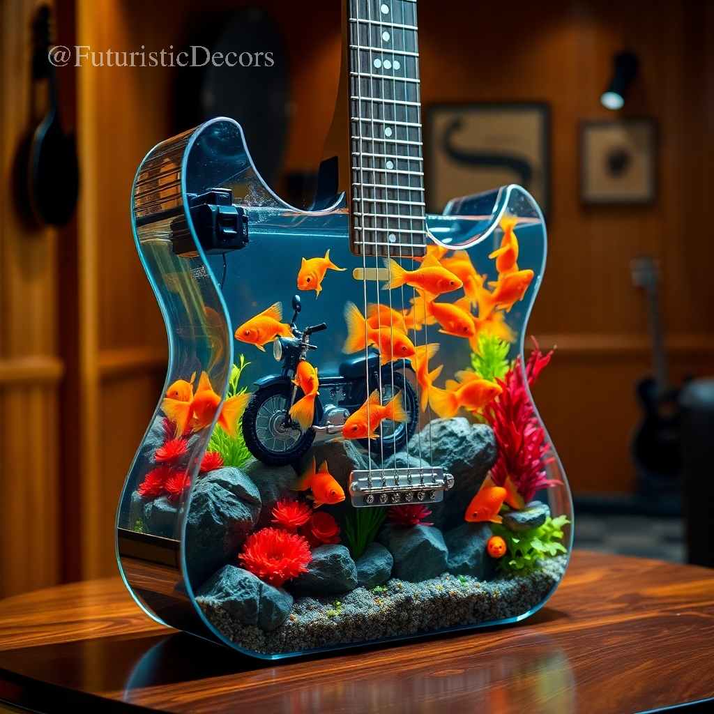 Gorgeous guitar aquarium