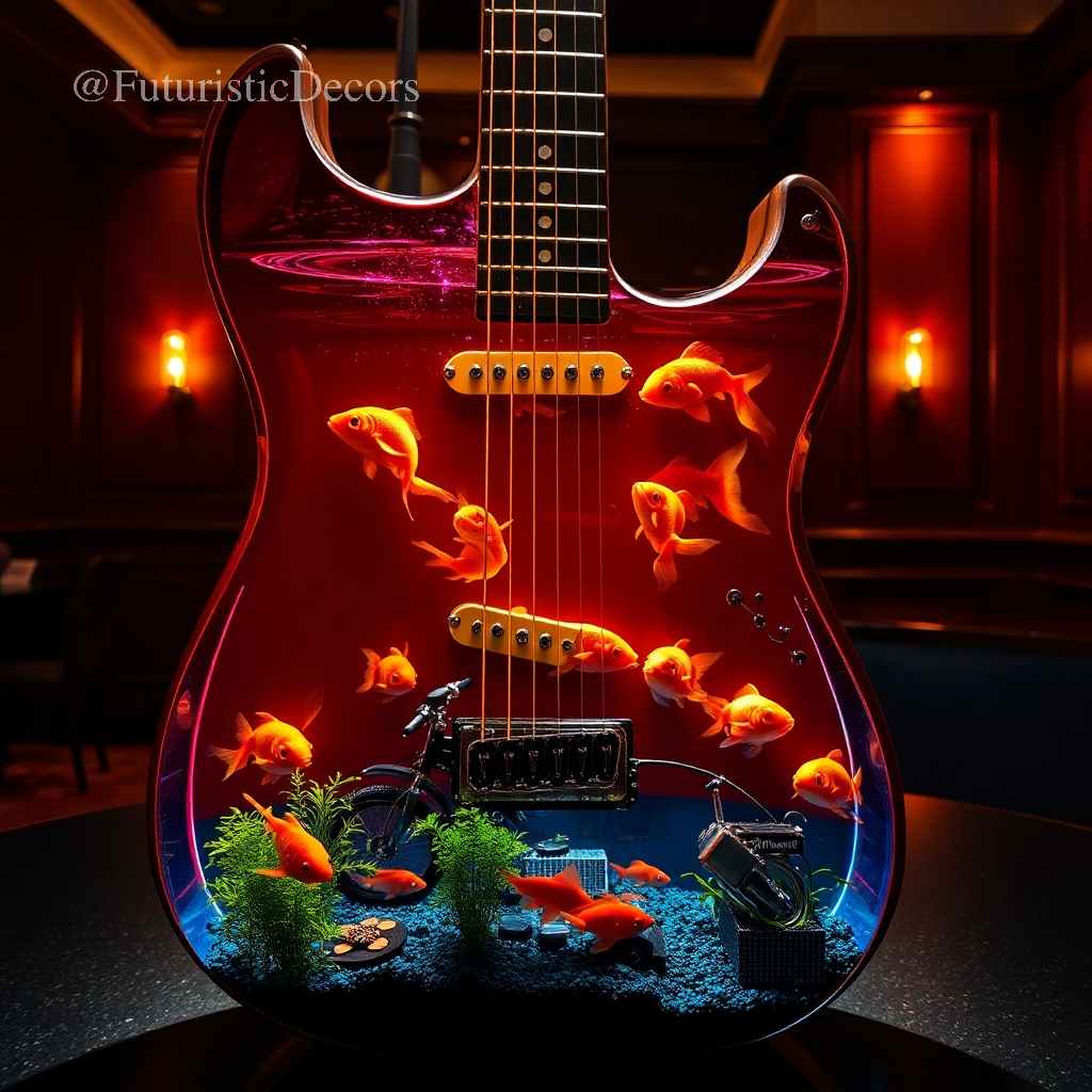 Gorgeous guitar aquarium