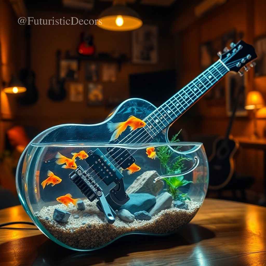 Gorgeous guitar aquarium