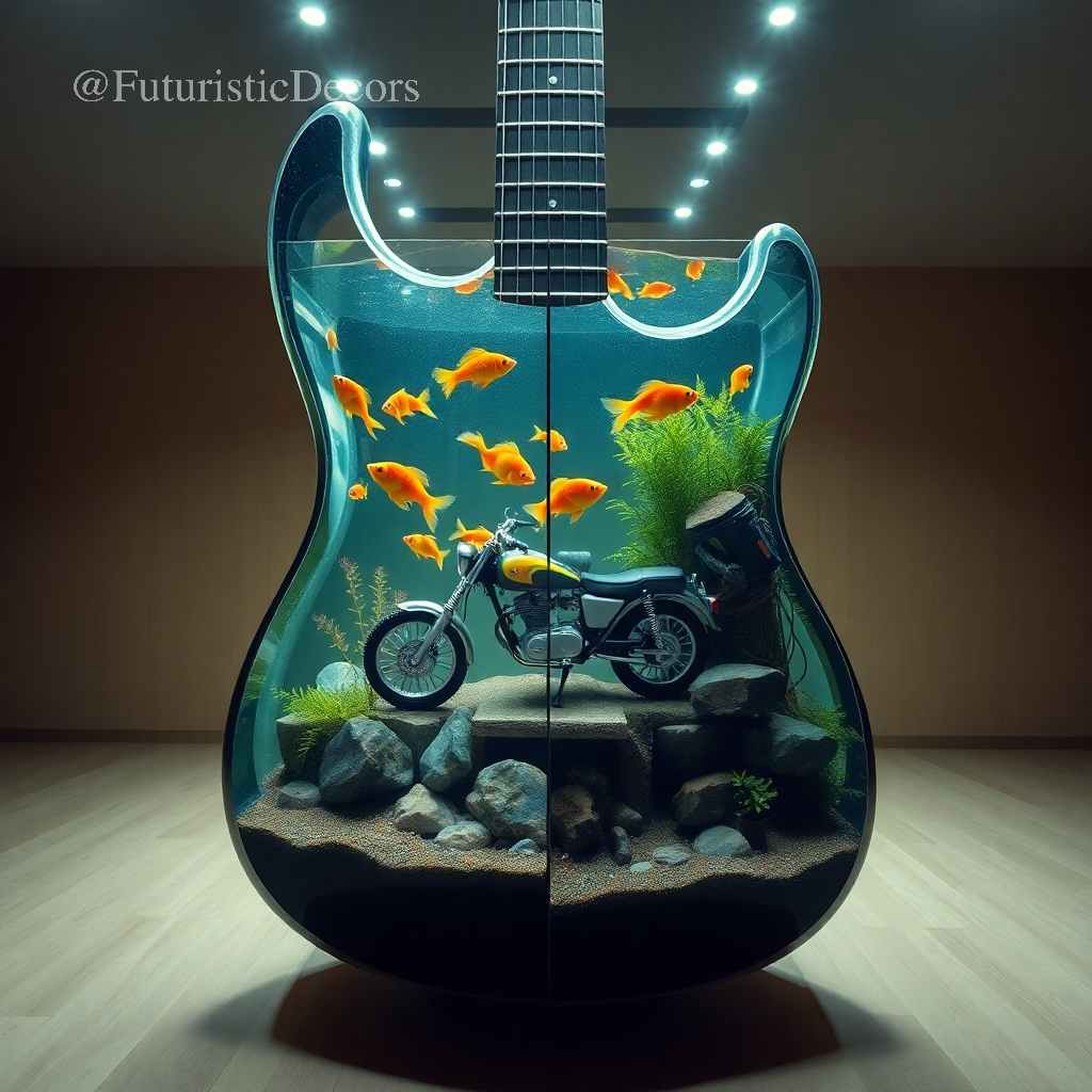 Gorgeous guitar aquarium