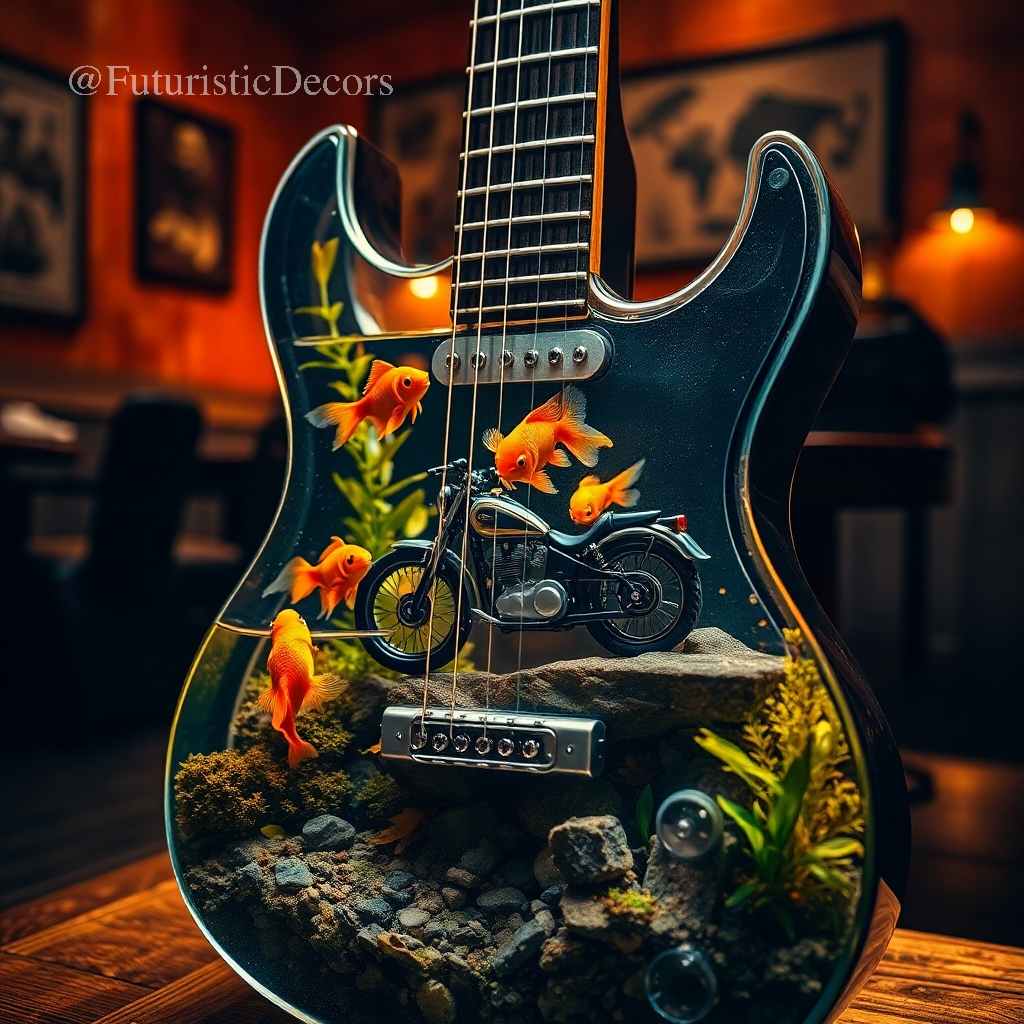 Gorgeous guitar aquarium