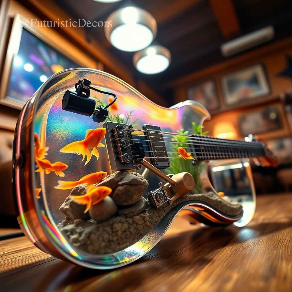 Gorgeous guitar aquarium