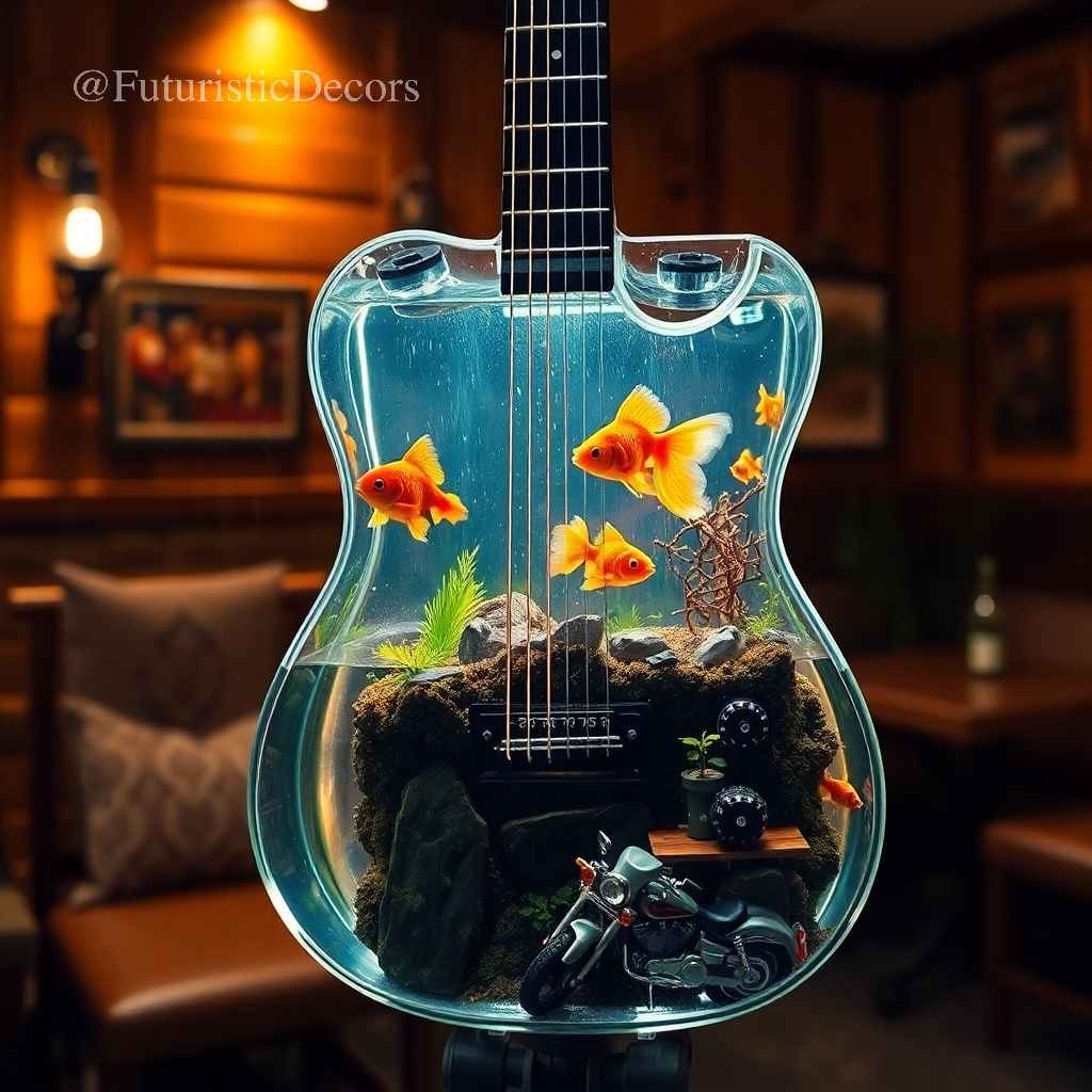 Gorgeous guitar aquarium