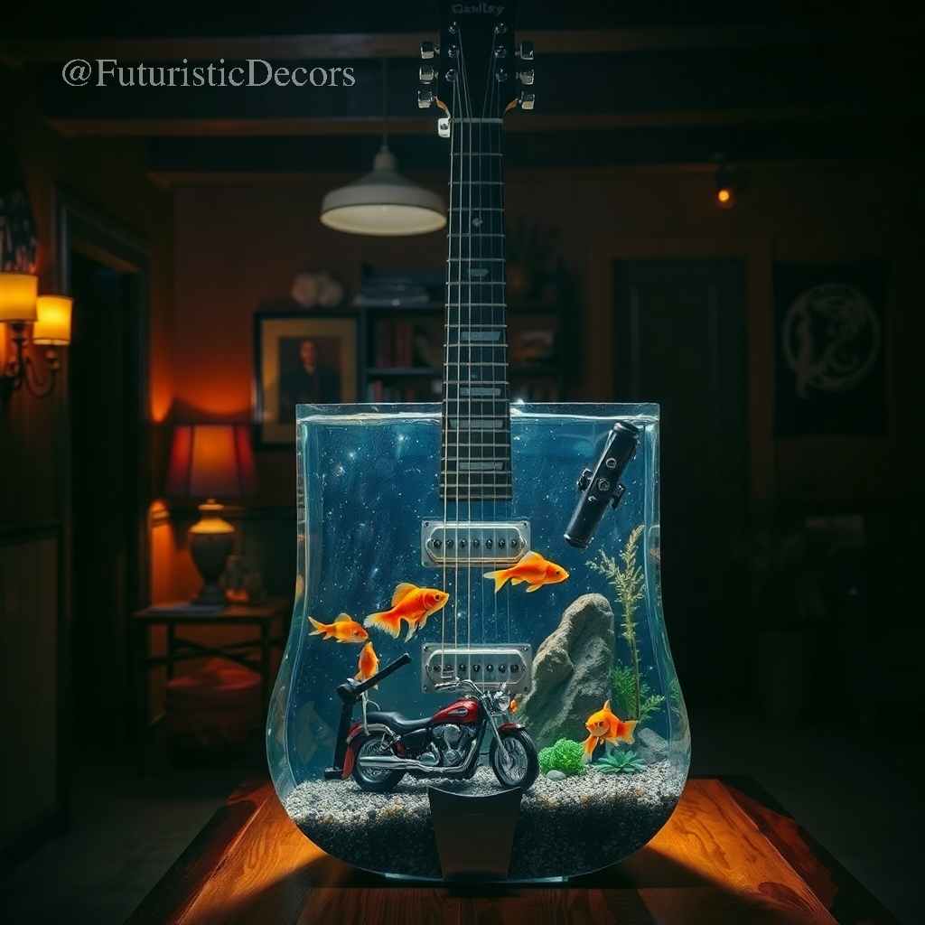 Gorgeous guitar aquarium