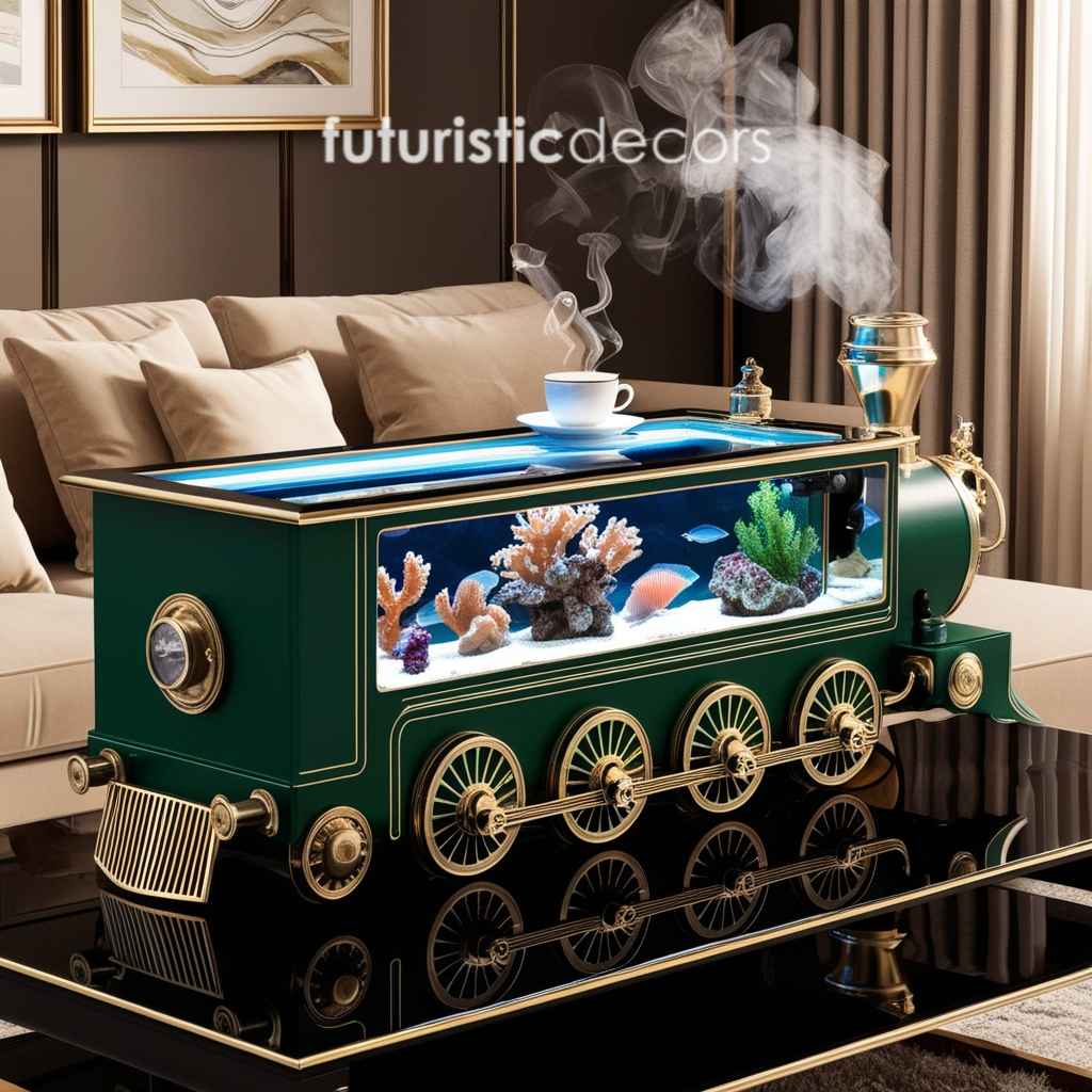 Train Aquarium Coffee Table