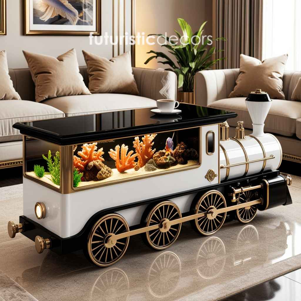 Train Aquarium Coffee Table