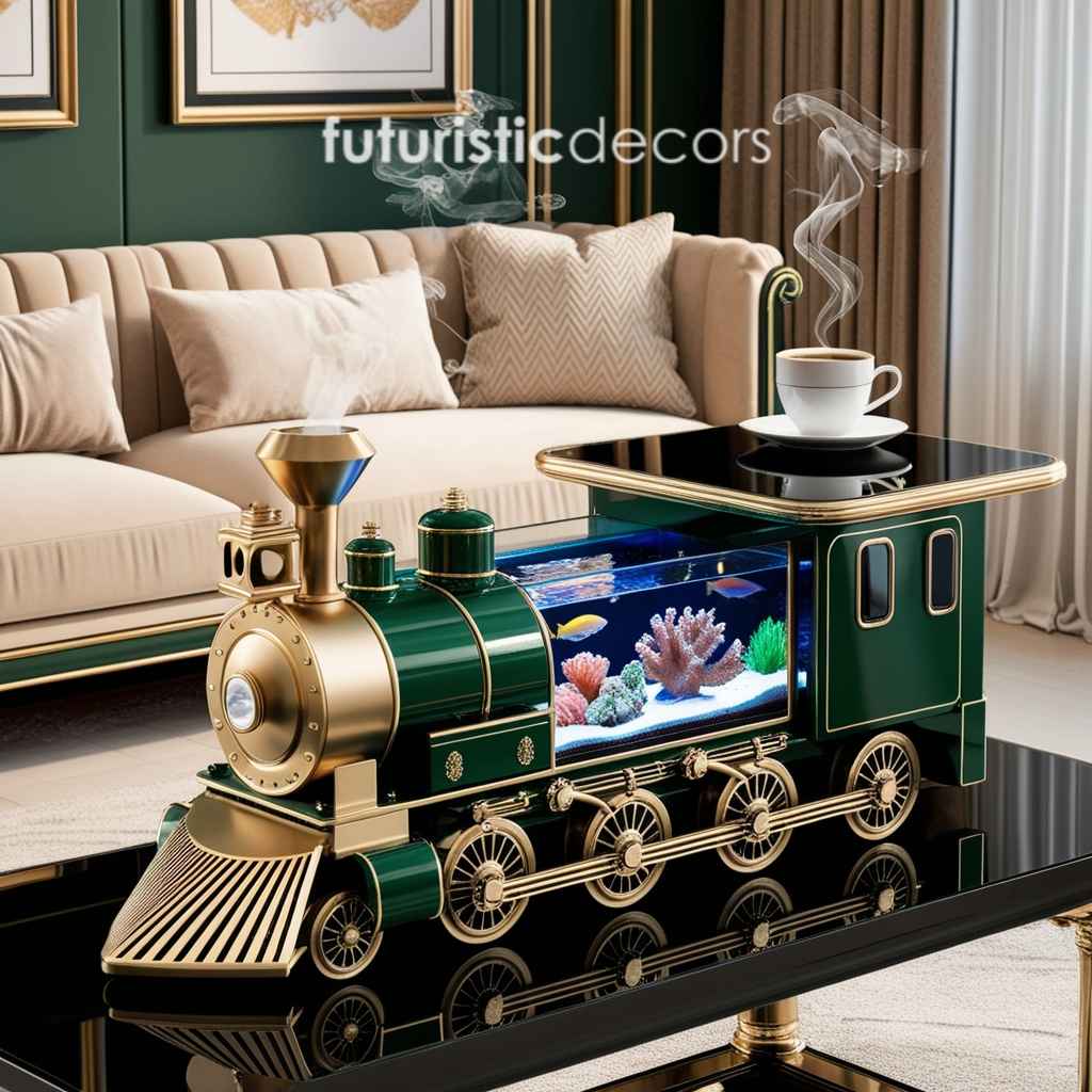 Train Aquarium Coffee Table