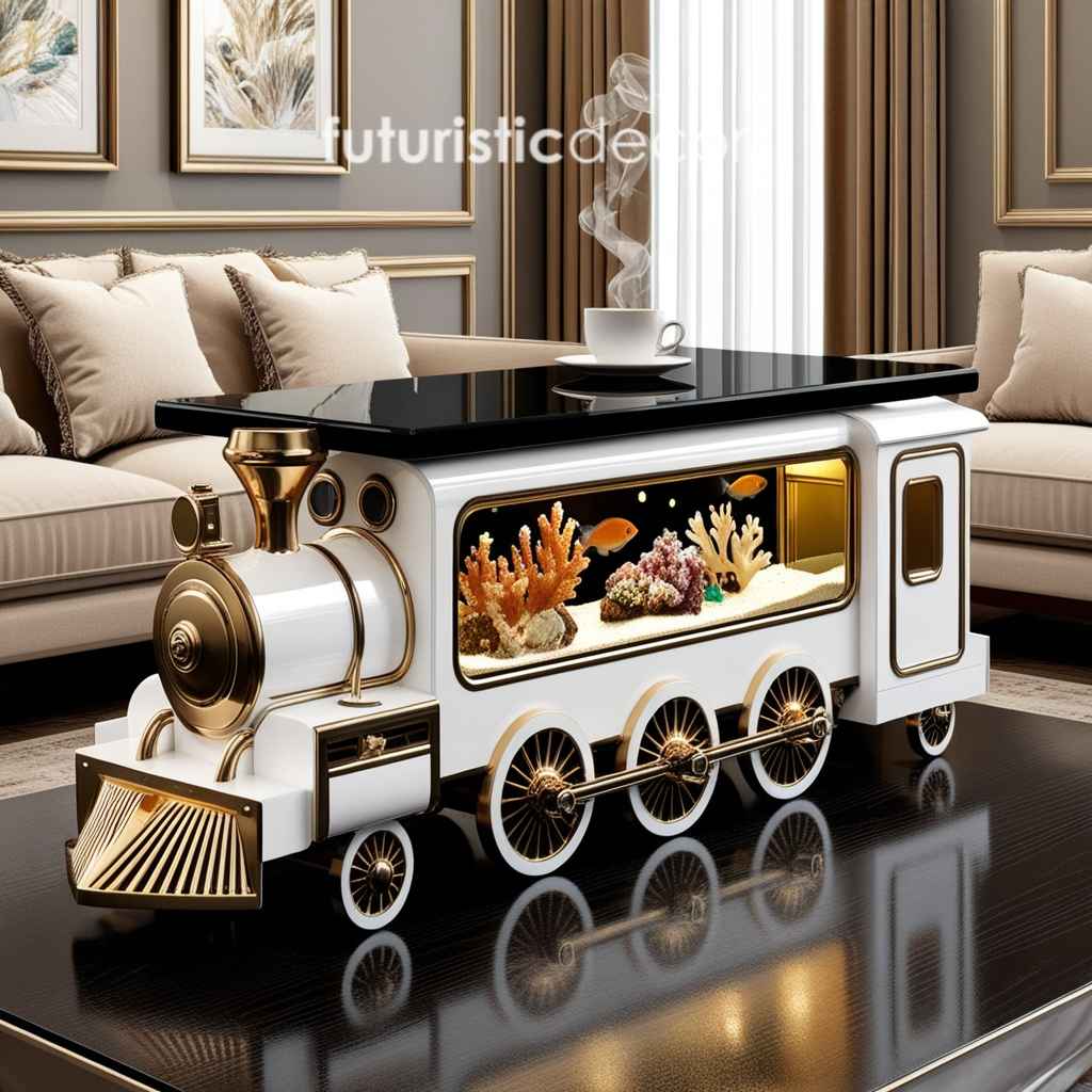 Train Aquarium Coffee Table