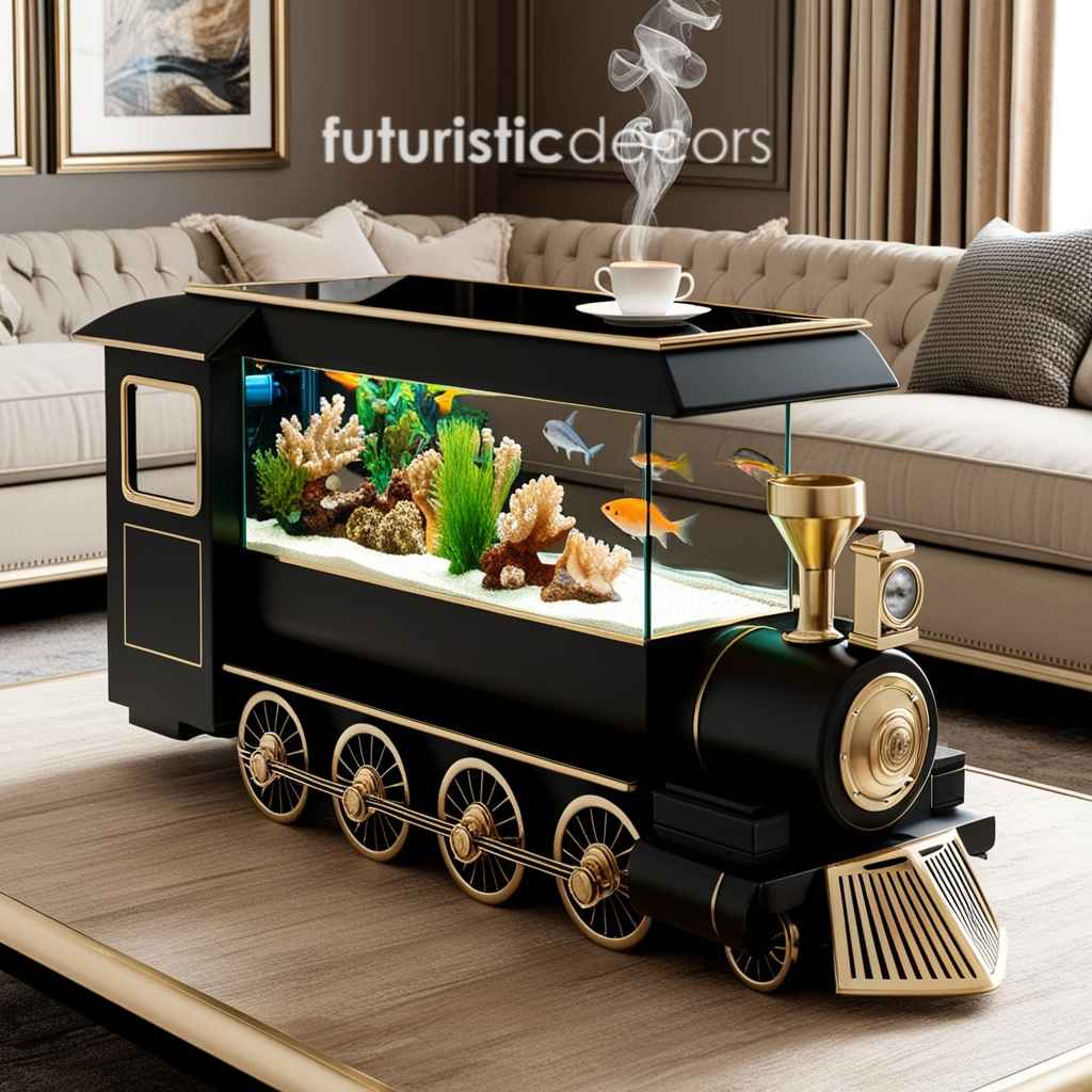 Train Aquarium Coffee Table