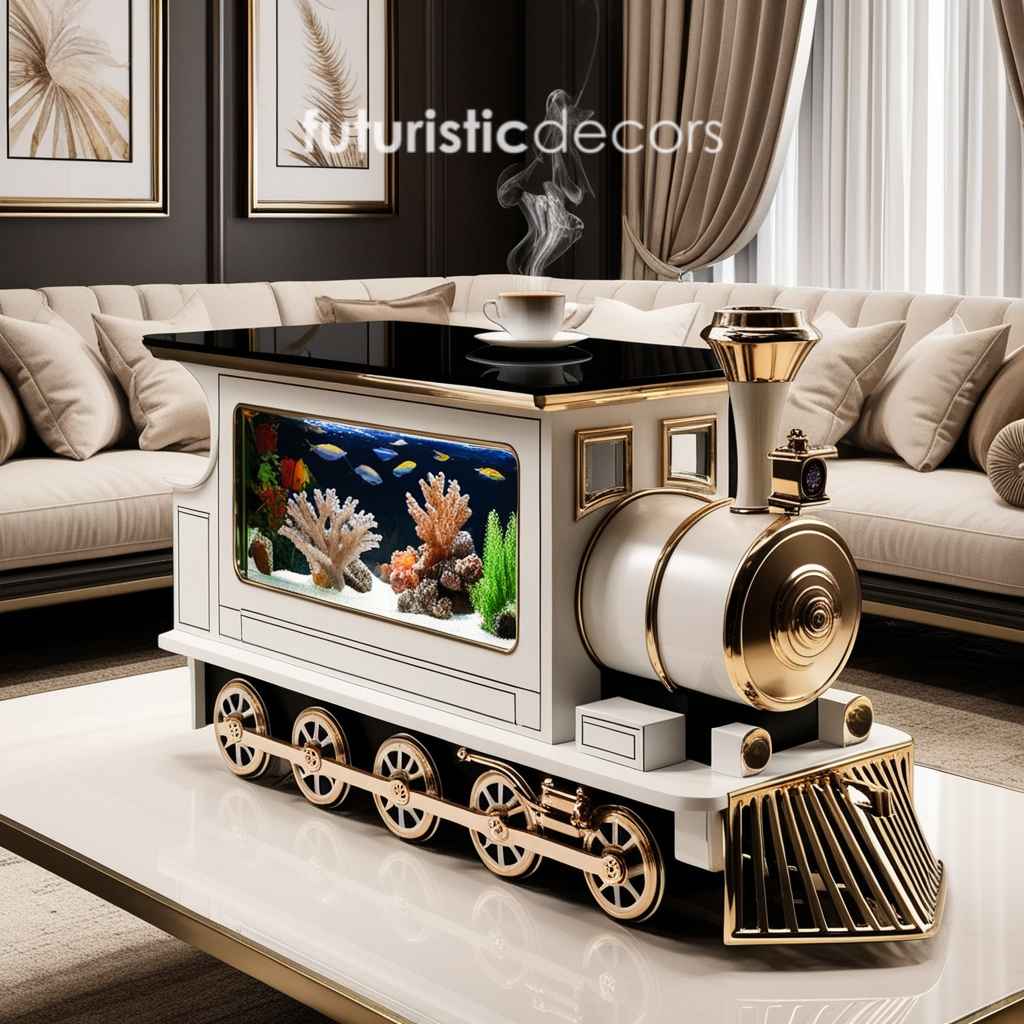 Train Aquarium Coffee Table